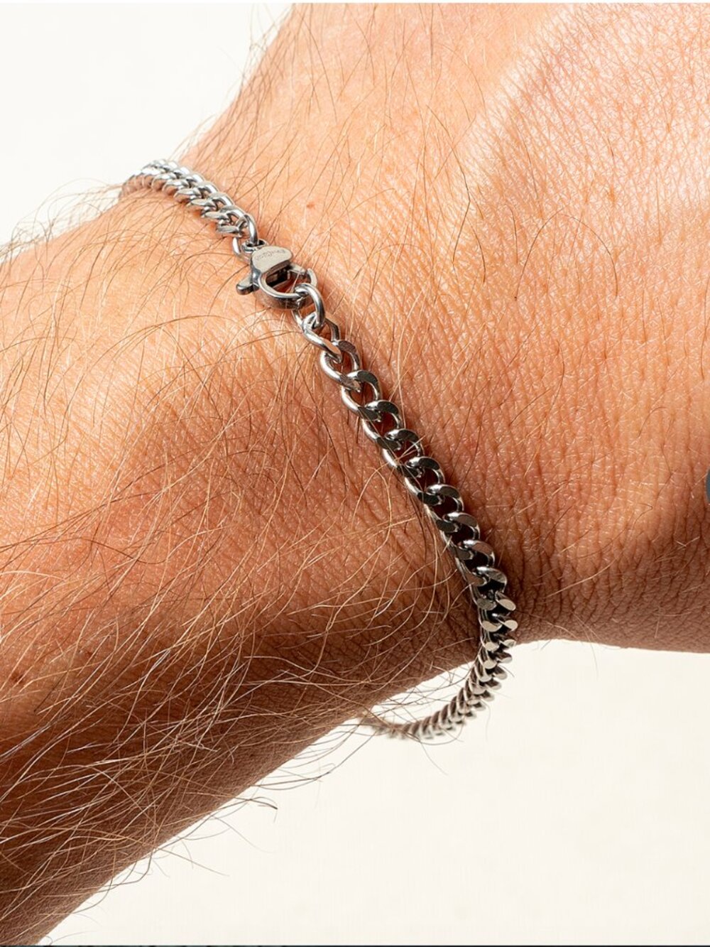Oliver Cabell 4mm Cuban Bracelet in Silver